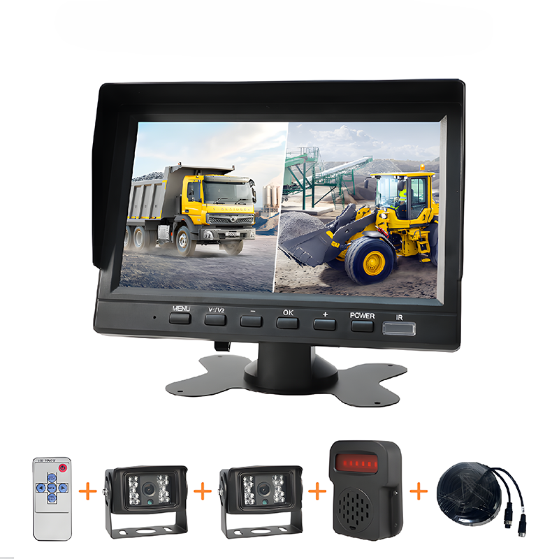 K702BSD 7Inch 2CH Split Monitor Set with BSD with Remote Control