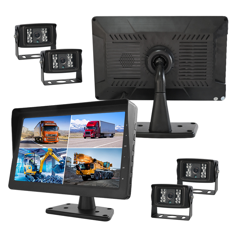 K1014 10.1'' Inch 4CH Quad Monitor Set AHD Wide Angle Camera