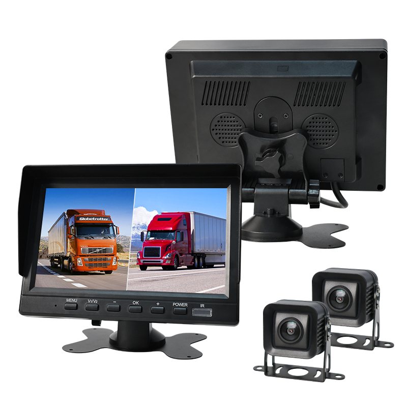 ZY-K702 7Inch 2CH Split Monitor Set Car Truck RV tailer Vehicle Security DVR System