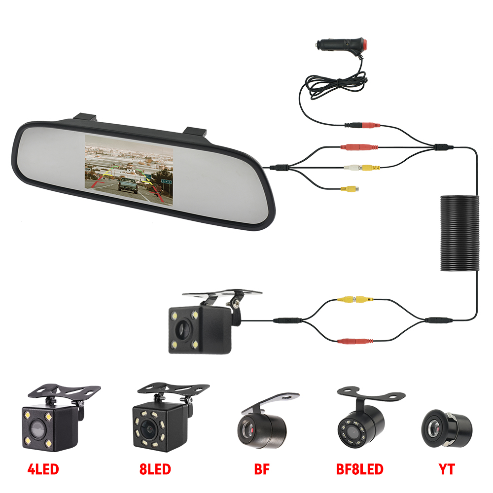 ZY-M516  5inch Rear View Mirror Monitor Wi...